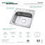 Kingston Brass Studio 25-Inch Stainless Steel Self-Rimming 3-Hole Single Bowl Drop-In Kitchen Sink