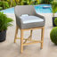 Tabouret d'extérieur en PVC avec coussin Burg-256096550