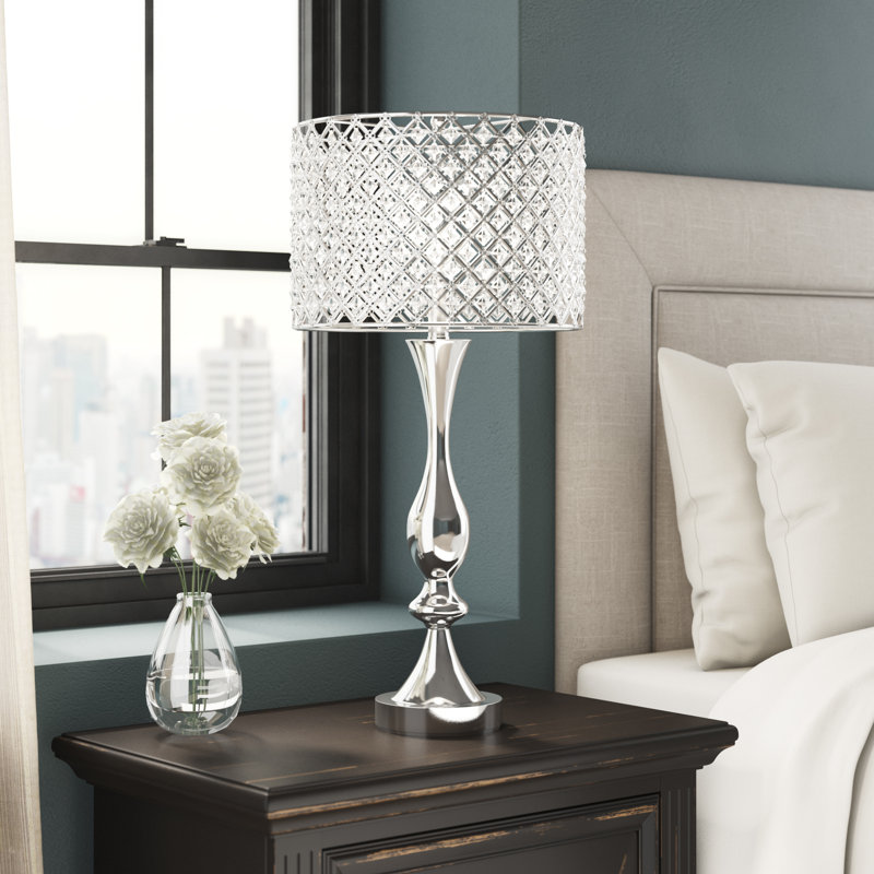 Lampe de table 27,5 po Bromwich, Nickel poli