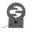 26.77"H Gray Circular Polyresin Outdoor Water Fountain With LED Light, Freestanding Modern Cascading Water Feature For Patio Garden Backyard Decor