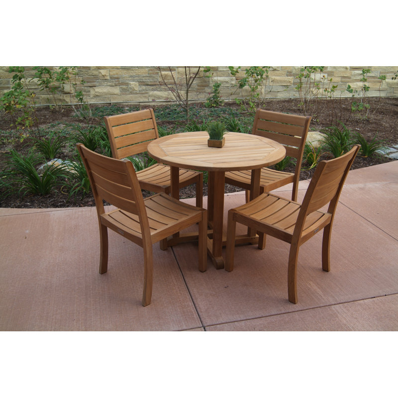 Oxford Teak Outdoor Round Dining Table, 36"