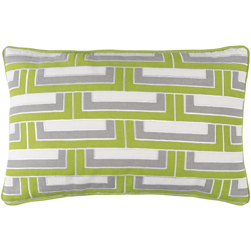 Housse de coussin Mod, Lime / Blanc