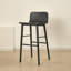 Chaise d'appoint noire à dossier bas (ensemble de 2)-117349106