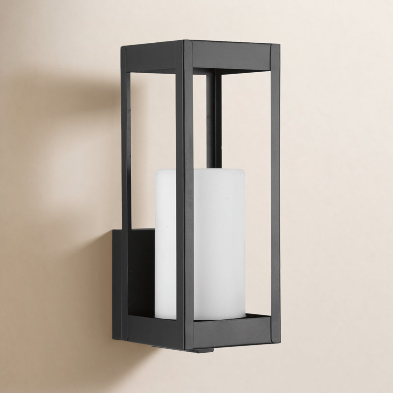 Luminaire à cloison d'extérieur noir Saida, Petit