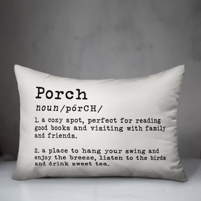 Textual Outdoor Throw Pillow