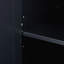 Grande armoire de rangement avec trois tiroirs pour salle de bain / bureau, noir-160109856