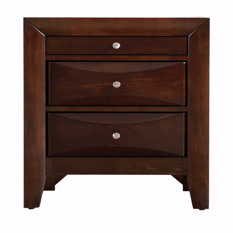 Table de chevet Basic, Marron foncé