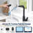 Kitchen Faucet With Pull Down Sprayer, Temperature Digital Display Kitchen Sink Faucets With Deck Plate Single Handle Water Faucet-105896872