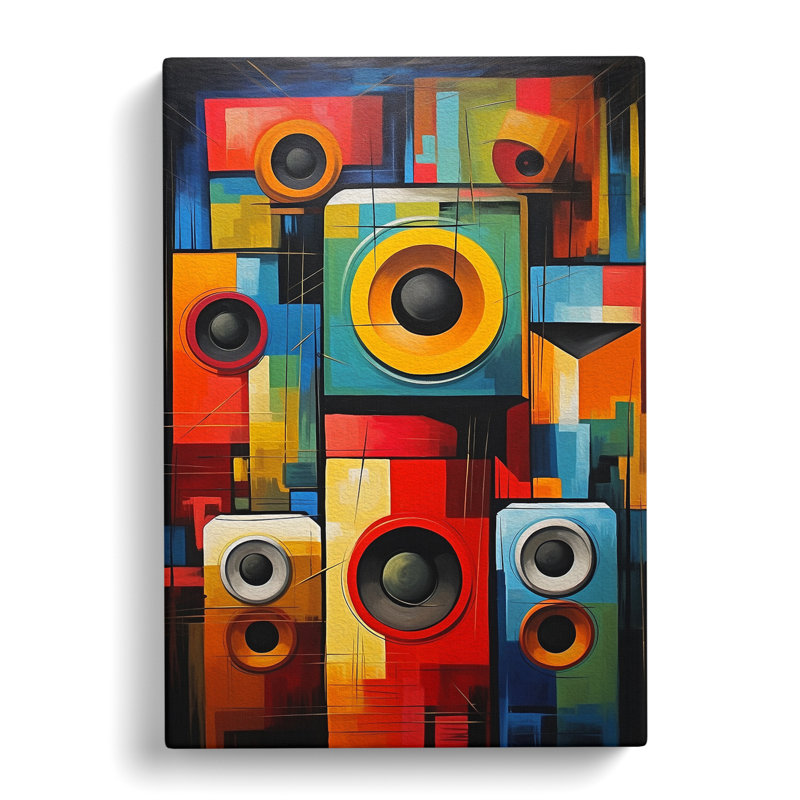 Speakers Cubism - Wrapped Canvas, 50cm H x 35cm W x 3cm D