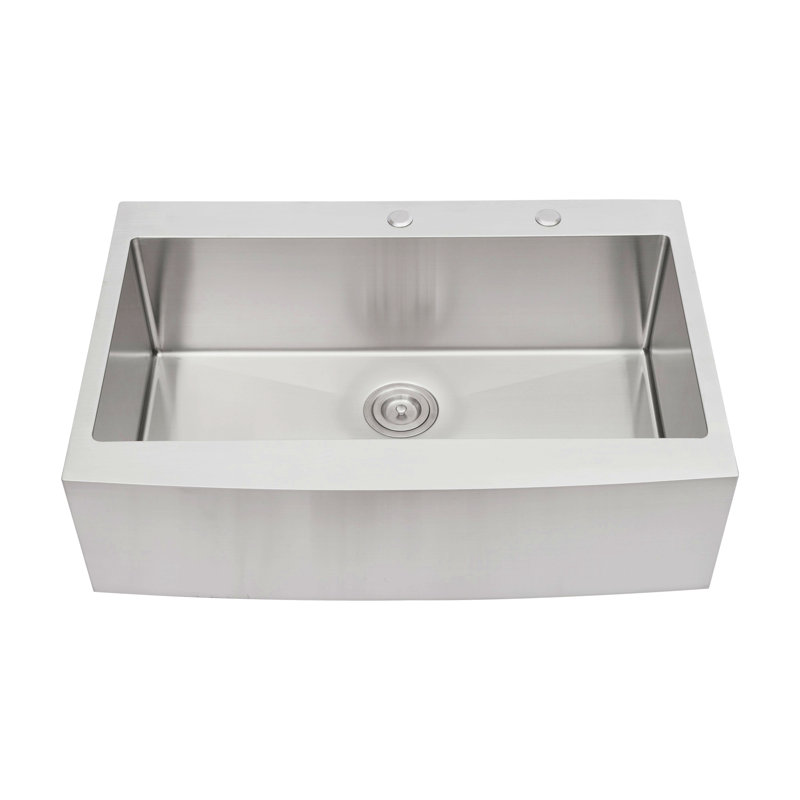 Évier de cuisine en acier inoxydable à tablier simple 33 x 22 x 10 po Farmhouse