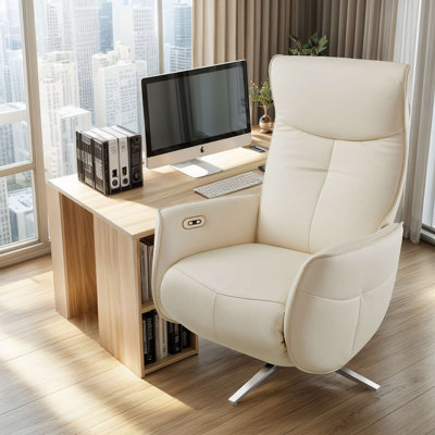 Fauteuil inclinable électrique en cuir, zéro gravité, canapé inclinable pivotant à 270 °