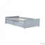 Solid Rubber Wood Bed with 2 Drawers-118019850