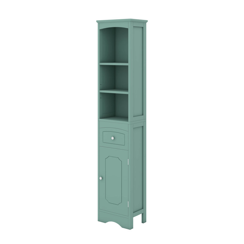 Armoire autoportante haute avec tiroir et porte, Vert