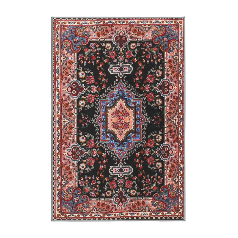 Tapis oriental noir / rouge, Rectangle 4 pi x 6 pi