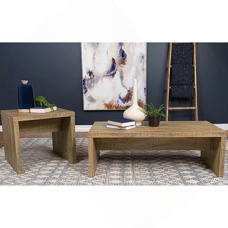 Table basse rectangulaire en bois d'ingénierie
