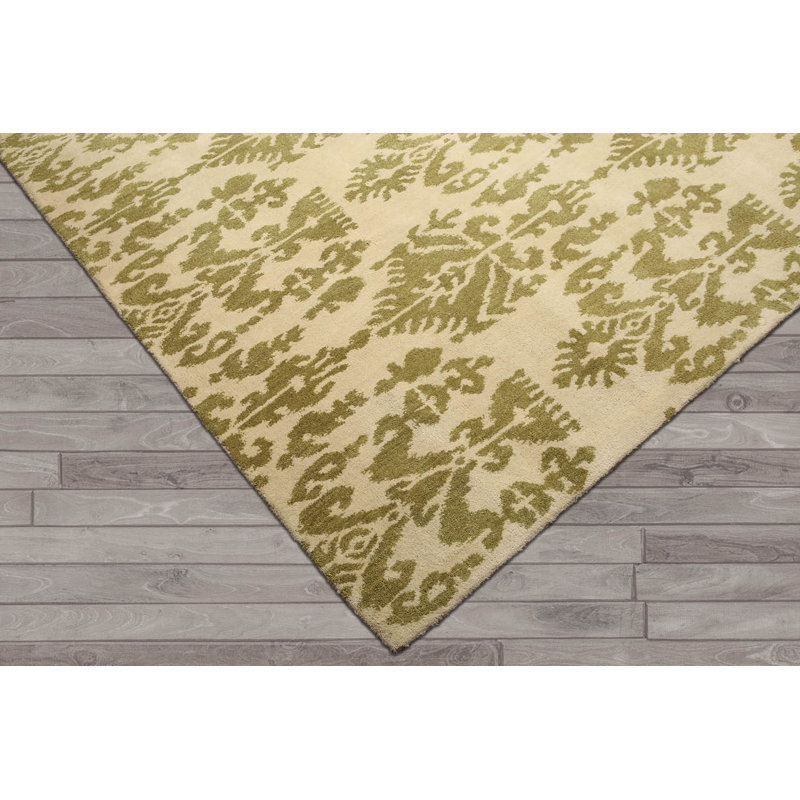 Tapis intérieur / extérieur rectangulaire en laine de conception unique 8 pi x 11 pi Rylay