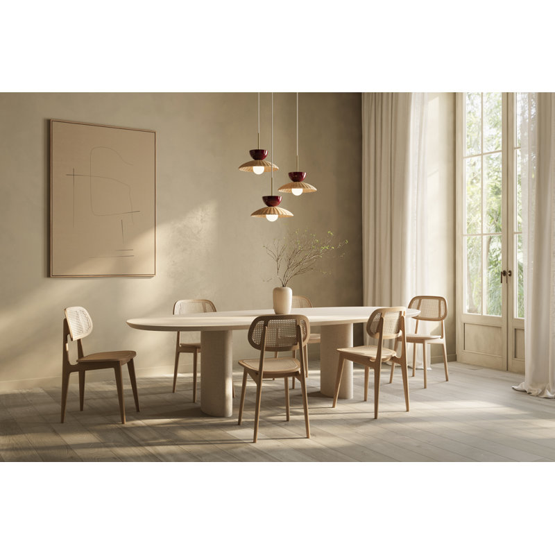 Titus Outdoor Dining Side Chair, Oak