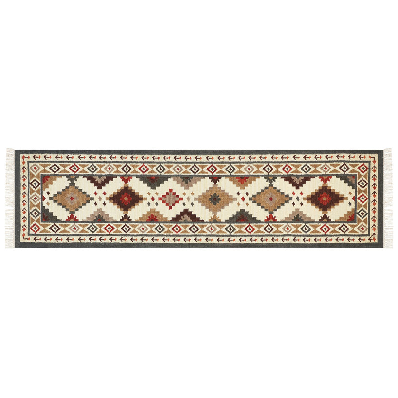 Foulger Southwestern Wool Hand Woven Area Rug, Runner 80 x 300cm