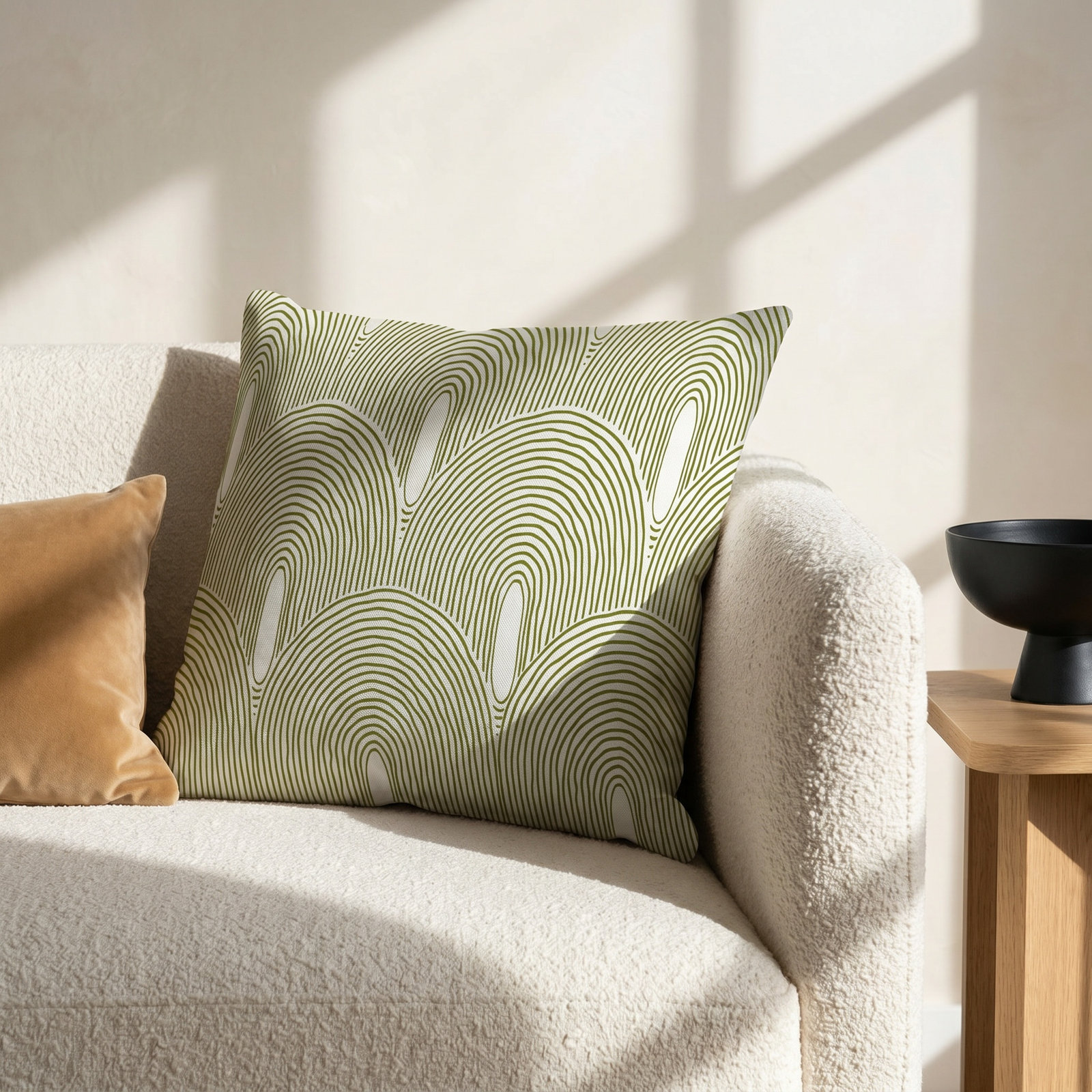 Limpo Starburst Indoor/Outdoor Throw Pillow, Chartreuse, 14"H x 20"W, Rectangular