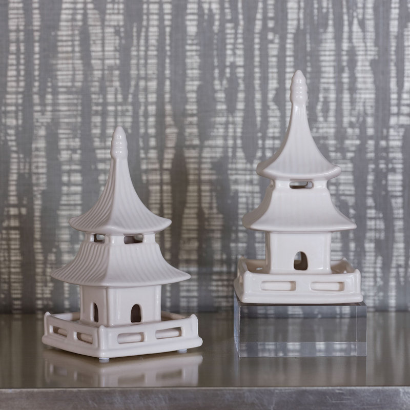 2 Piece Pagoda Objects Set