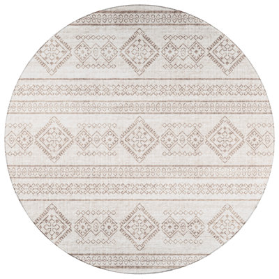 Tapis gris tissé à la machine Ancalin