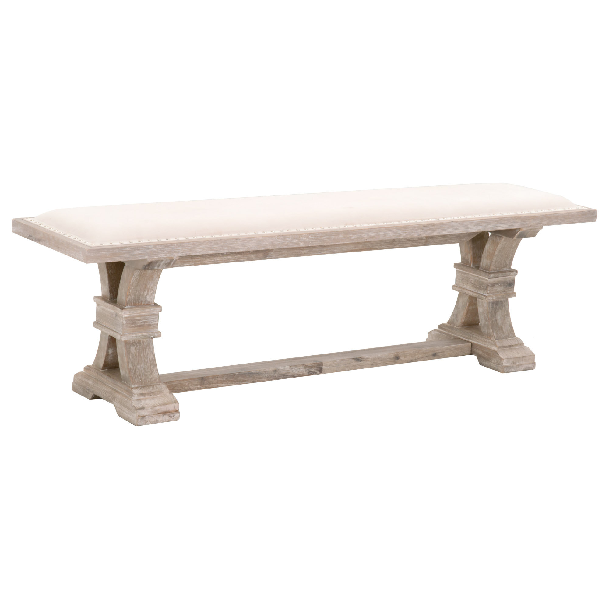 One Allium Way® Linen Upholstered Bench | Wayfair