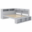 Daybed with Storage Shelves, Shoe Cabinet & Built-in USB Charging Ports-521872920