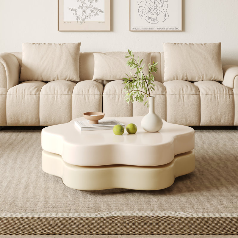 Masek Extendable Flower Shape Solid Coffee Table