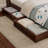 Akanthou Solid Wood Storage Bookcase Platform Bed with Footboard & Under Bed Drawers-725538330-725538329