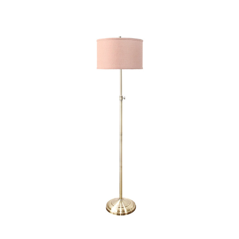Lampe de plancher 62 po encanto, Laiton antique, Denim / Bleu