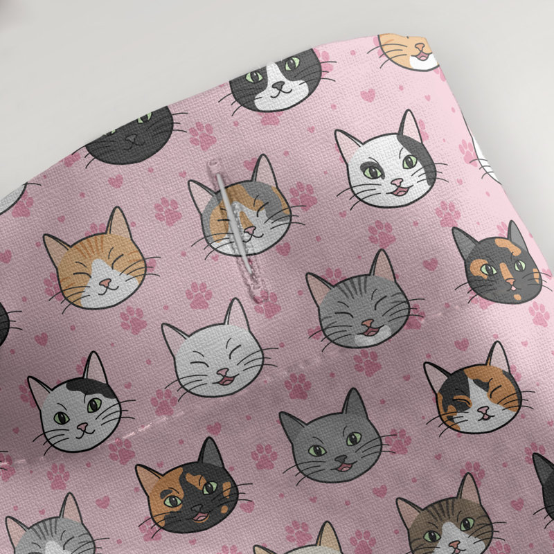 Rideau de douche simple Kitty Cat, Rose