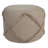 18" Brown Cotton Cylinder Geometric Pouf Ottoman