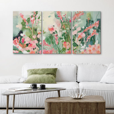 «Vibrant Wildflower Vibrant Meadow Blooms», affiche murale encadrée en bois