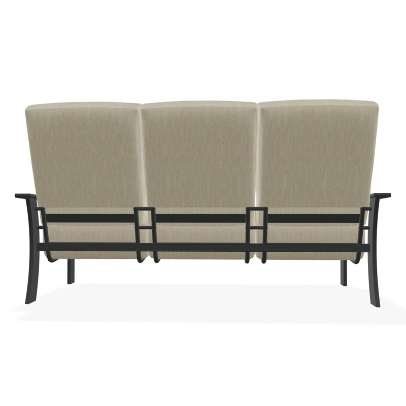 St. Catherine Marine Grade Polymer Deep Seating Cushion Three-Seat Sofa, Huskie, Graphite