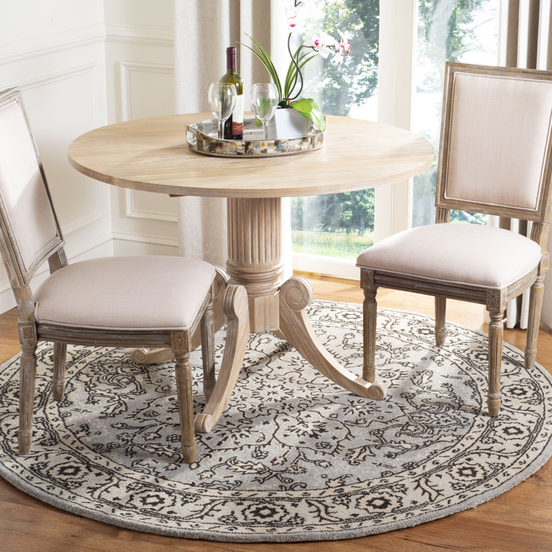 Tapis oriental en laine touffeté à la main Evans, Rond 6 pi