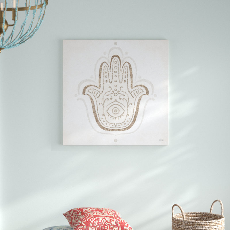 «Hamsa Amulet» par Melissa Averinos, reproduction d'art sur toile non encadrée, H 30 po x l 30 po