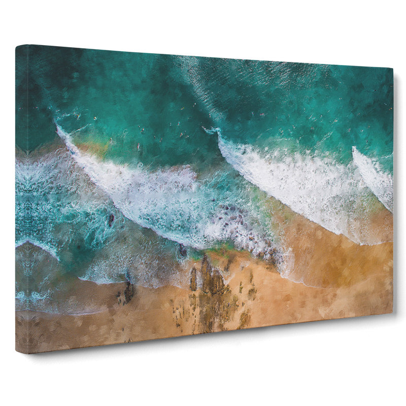 Snapper Rocks In Drawing East Urban Home Snapper Rocks Beach in Australia - Wrapped Canvas ...