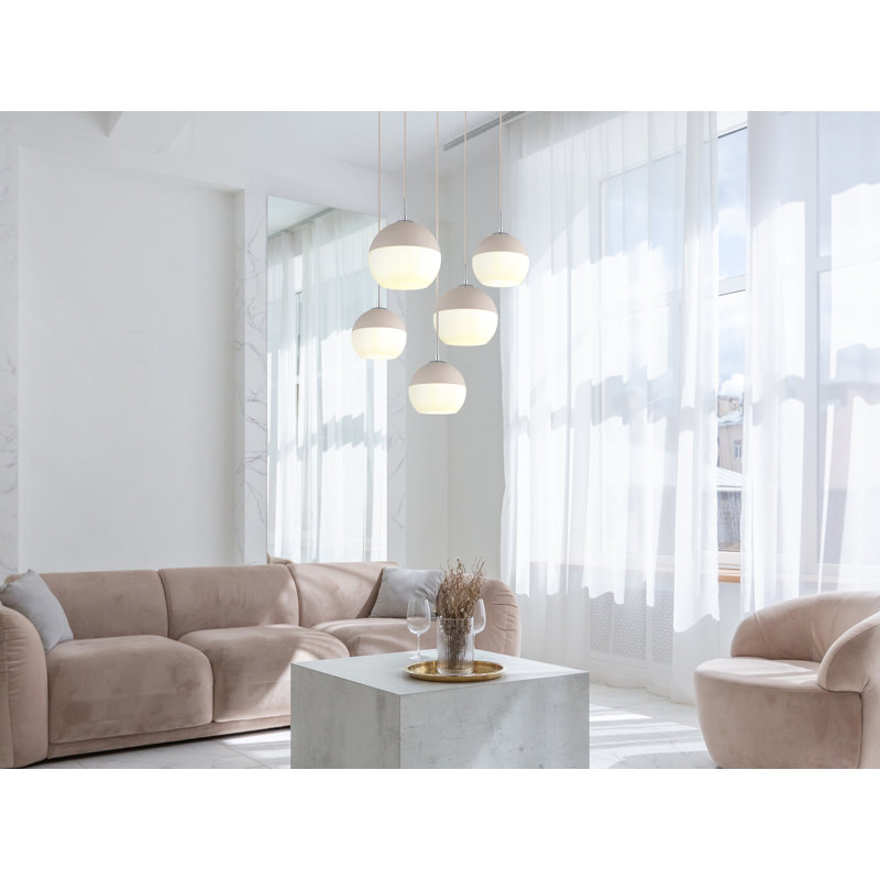 Hollier 5 - Light White Geometric Pendant