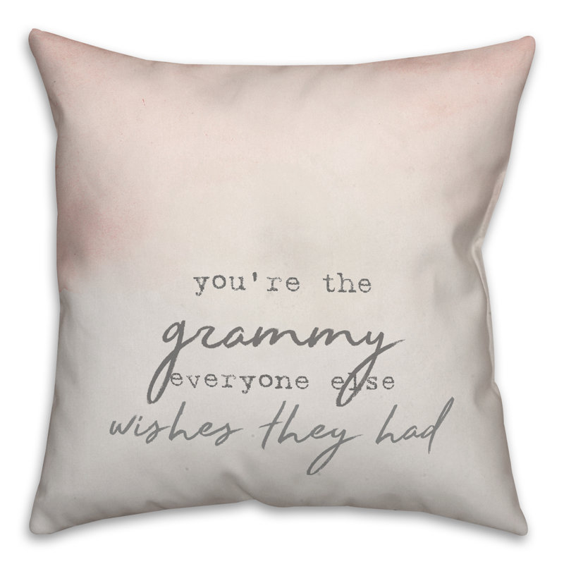  Vous êtes l'oreiller Grammy, 20 po x 20 po, Pas de bourre