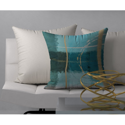 Belle Coussin décoratif carrée détrempe