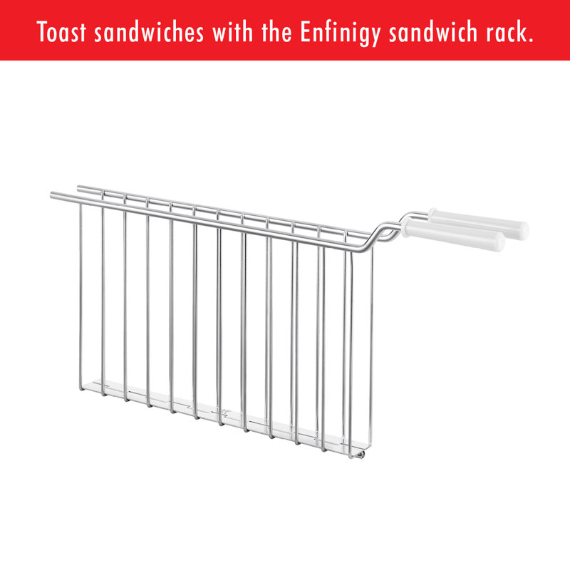 Zwilling J.A. Henckels 4 Slice Long Slot Enfinigy Cool Touch Toaster, Silver