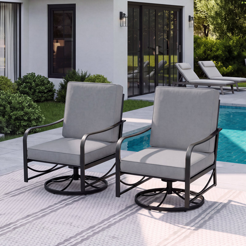 Chaise pivotante pour 2 personnes, Gris, Oui