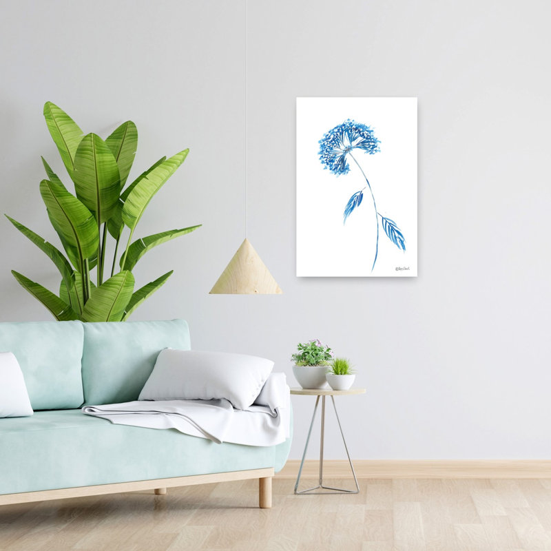 «Wishes», art floral abstrait contemporain, H 24 po x l 16 po