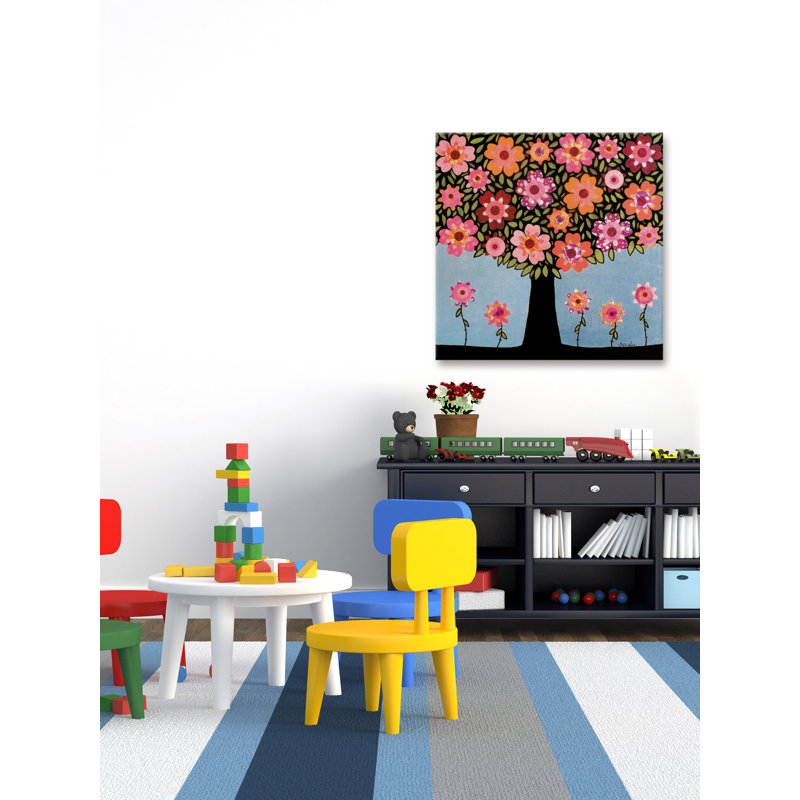 «Flowering Tree» par Vanessa Sascalia, reproduction sur toile tendue, H 18 po x l 18 po x P 1,5 po