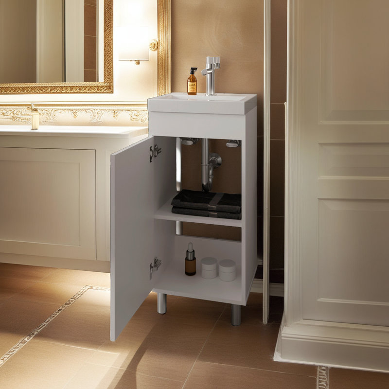 11.4" Bathroom Vanity, White
