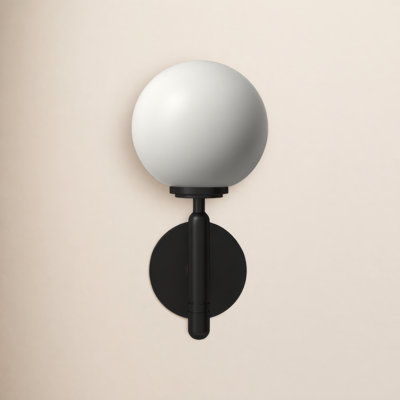 Ruzanna Single Light Glass Dimmable Armed Sconce