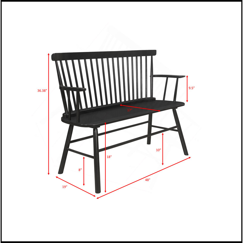 Chaise en bois 1pc, Noir