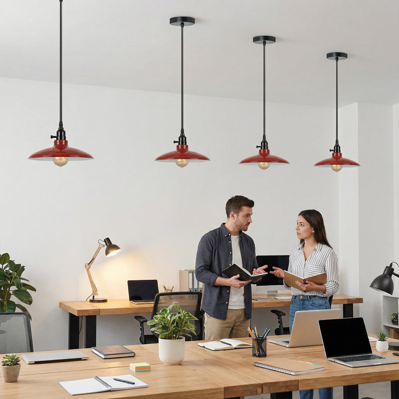 1 - Light Pendant, Red, Yes
