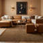 Tapis brun / rouille en laine Weston-318800714-318800729