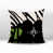 Chartreuse / noir / blanc cassé abstrait